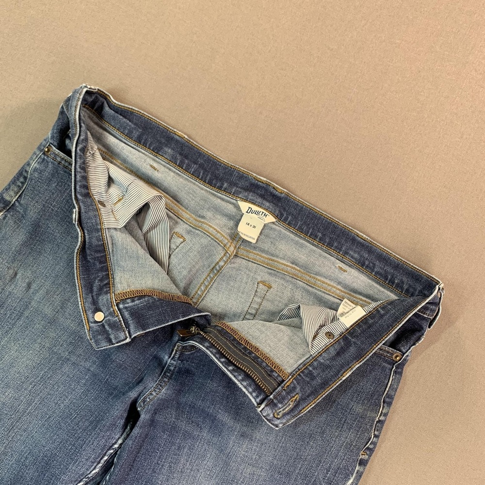 Duluth Trading Co Jeans Women 36x30 Fit Blue Mid Rise Bootcut Stretch Denim - Picture 5 of 16